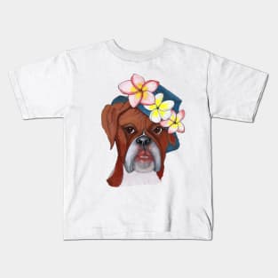 BOXER DOG female Kids T-Shirt